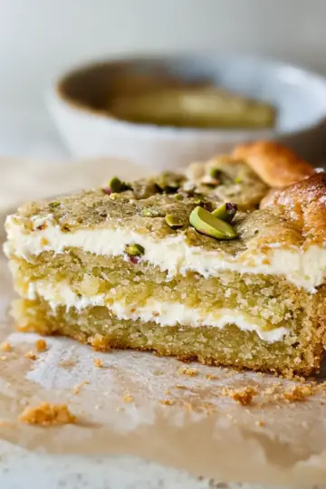 Buttery Pistachio Gooey Butter Cake