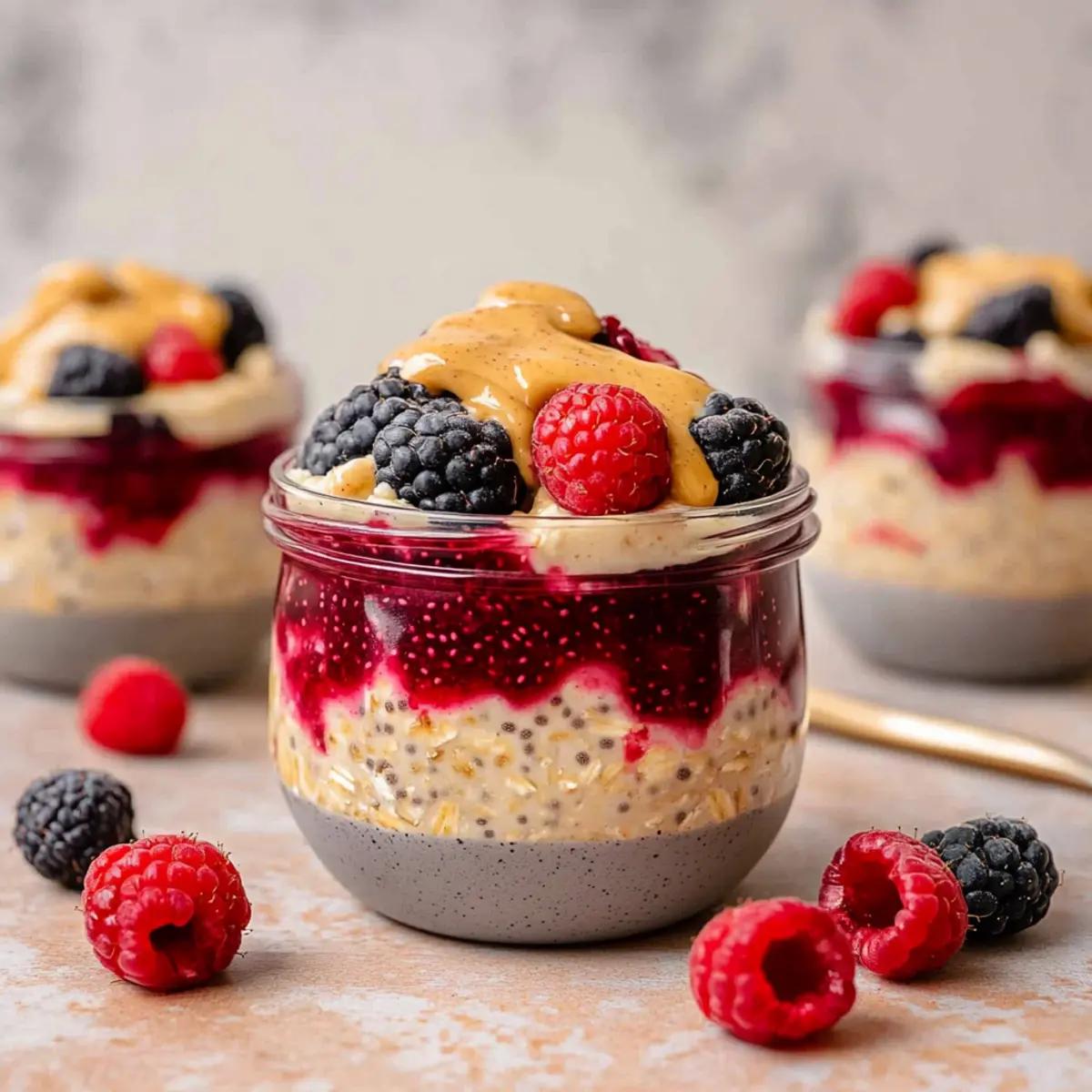 Peanut Butter and Jelly Overnight Oats