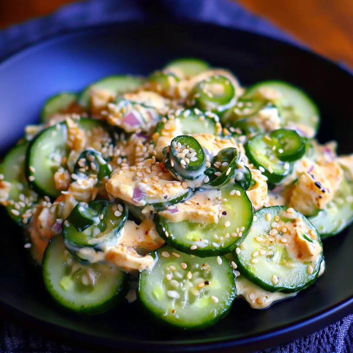 Jalapeno Popper Cucumber Salad