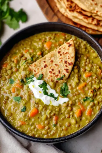Green Lentil Dal Recipe