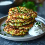 Healthy Zucchini Fritters Dish