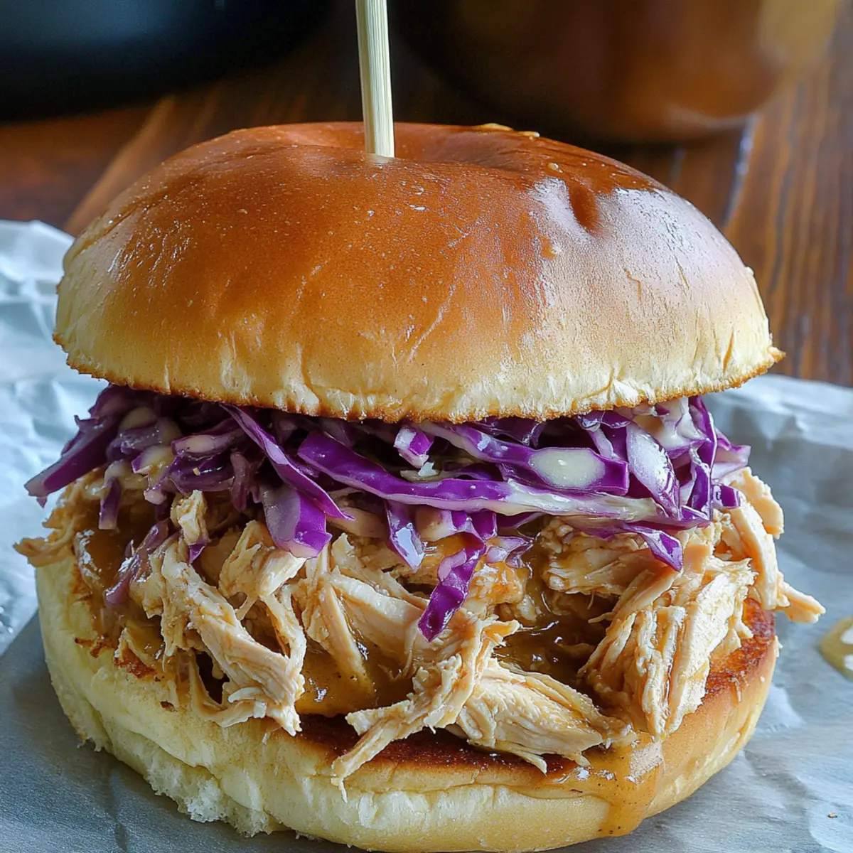 Honey Mustard Shredded Chicken Sandwich