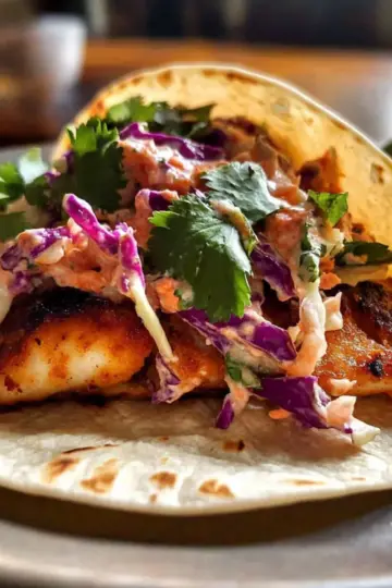 Awesome Grilled Fish Tacos with Chipotle Slaw in 30 minutes