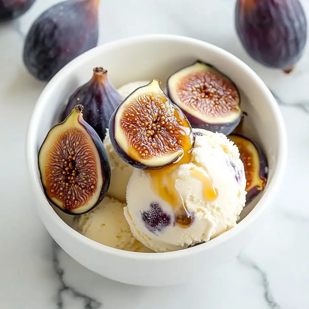 Honey-Drizzled Fig and Ricotta Ice Cream