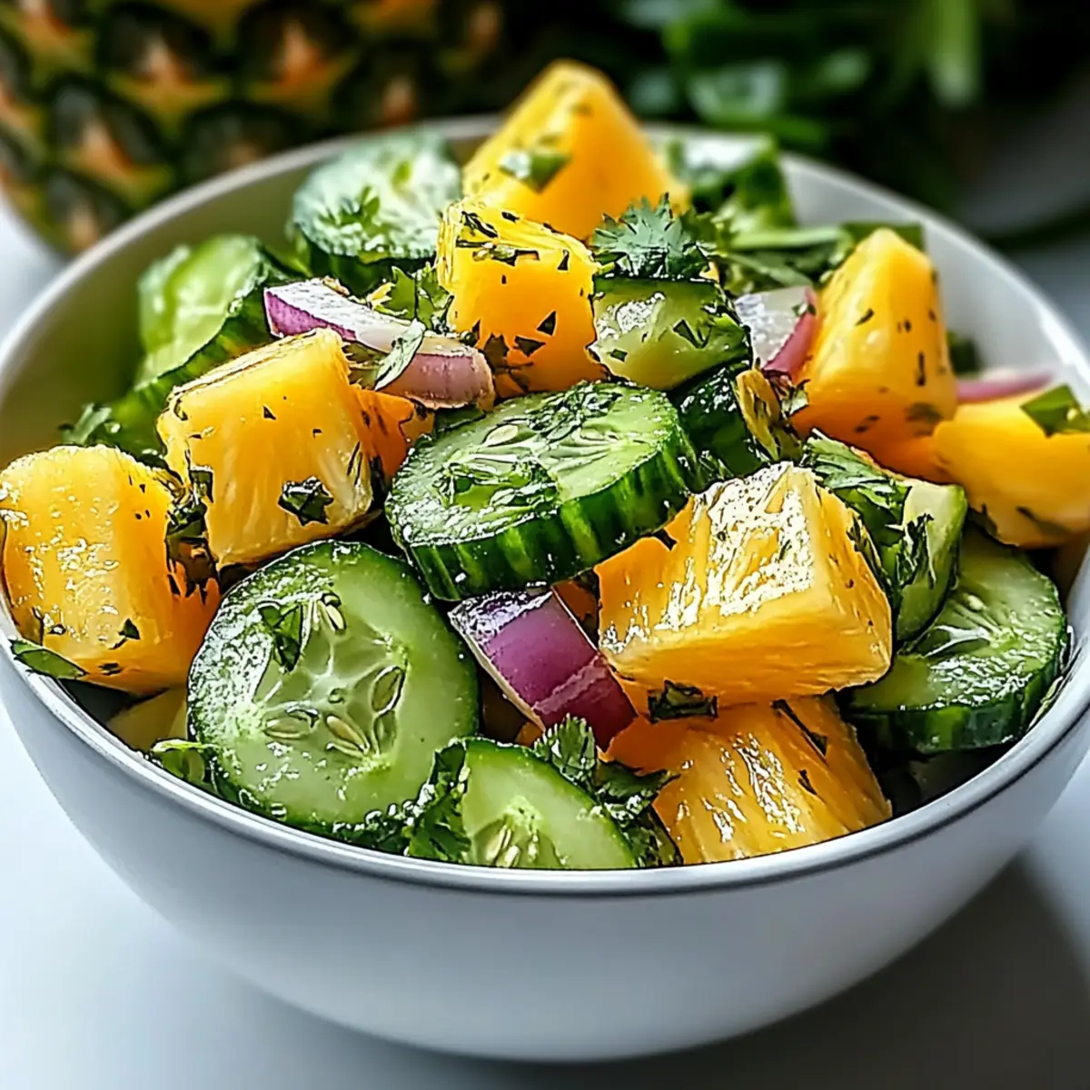 Refreshing Pineapple Cucumber Salad