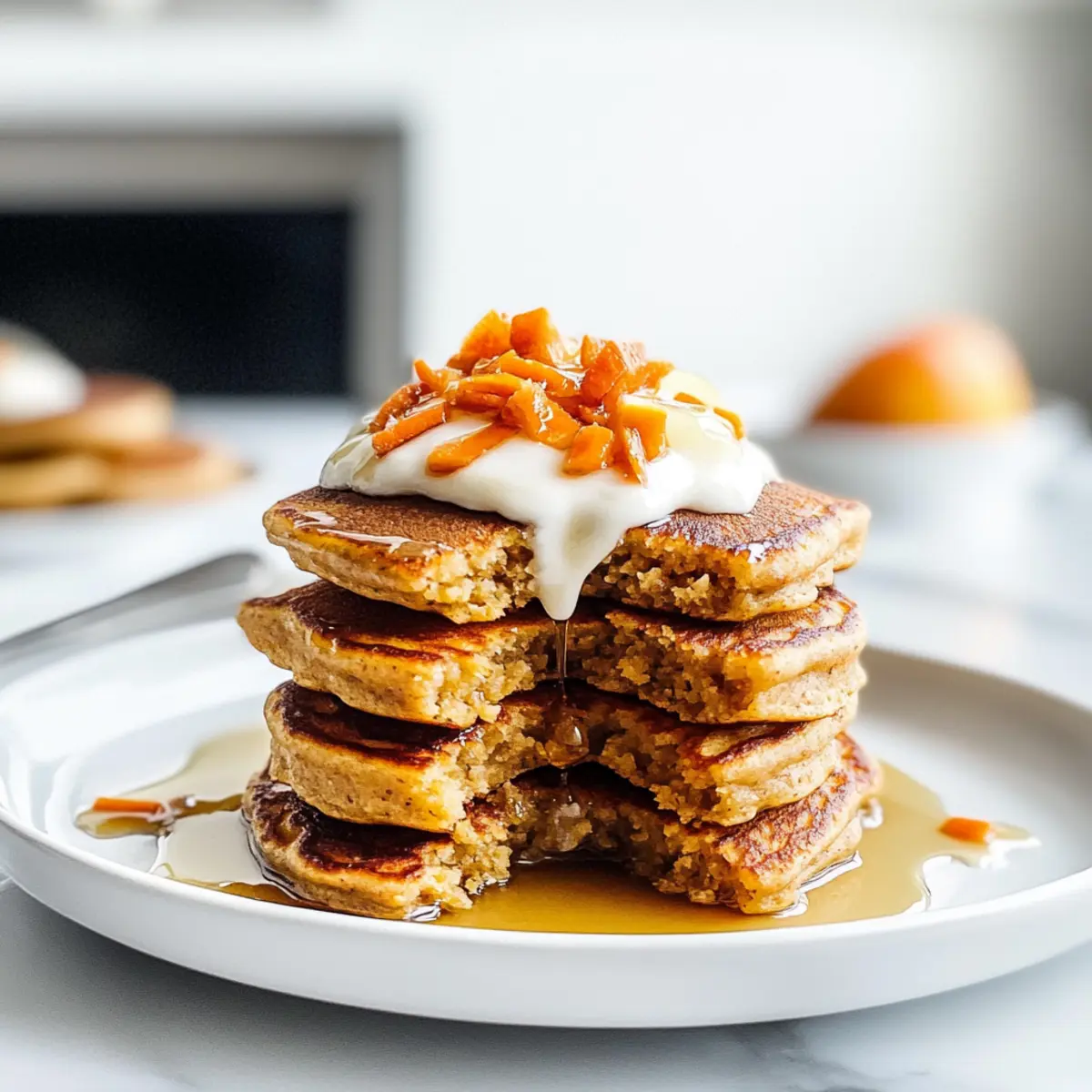 Oatmeal Blender Apple Carrot Pancakes