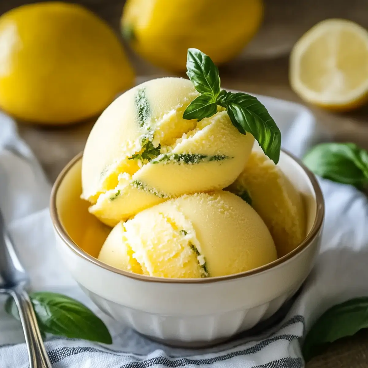 Lemon Basil Sorbet