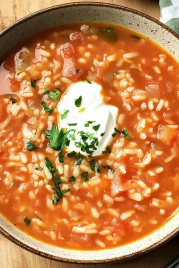 Polish Tomato Rice Soup