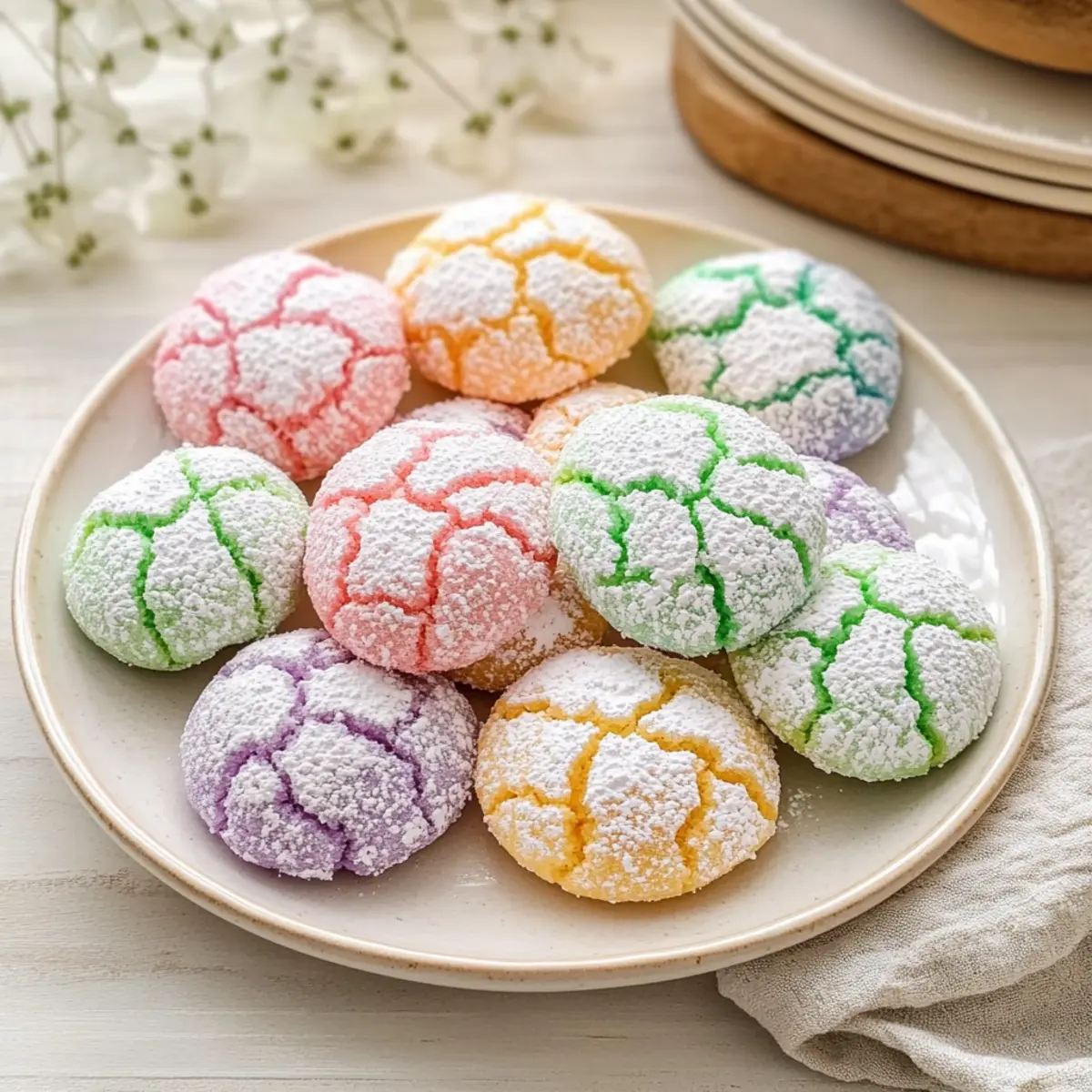 Springtime Crinkle Cookies