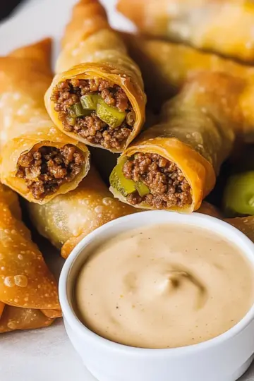 Cheeseburger Egg Roll