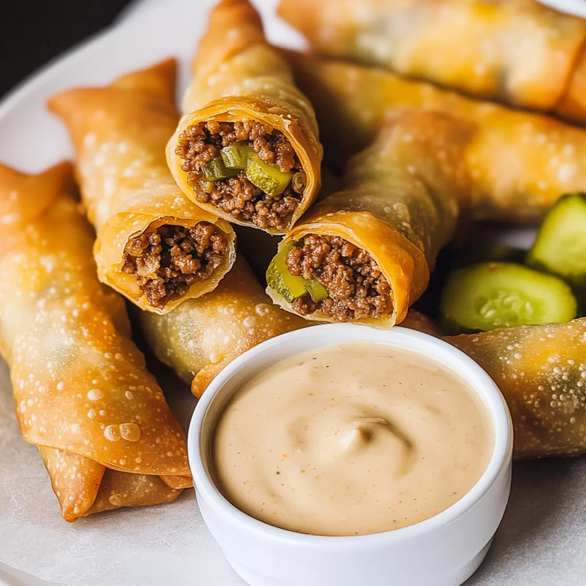 Cheeseburger Egg Roll
