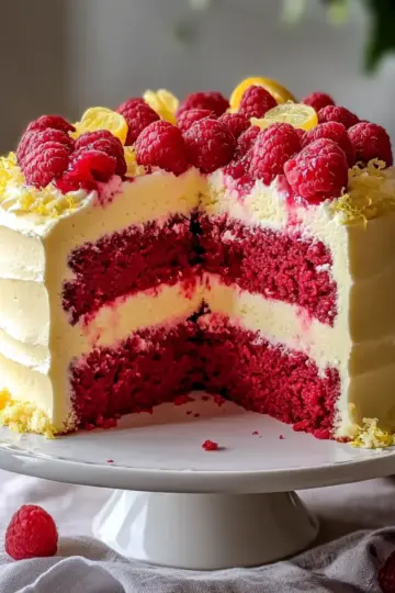 Raspberry Cake With Lemon Buttercream