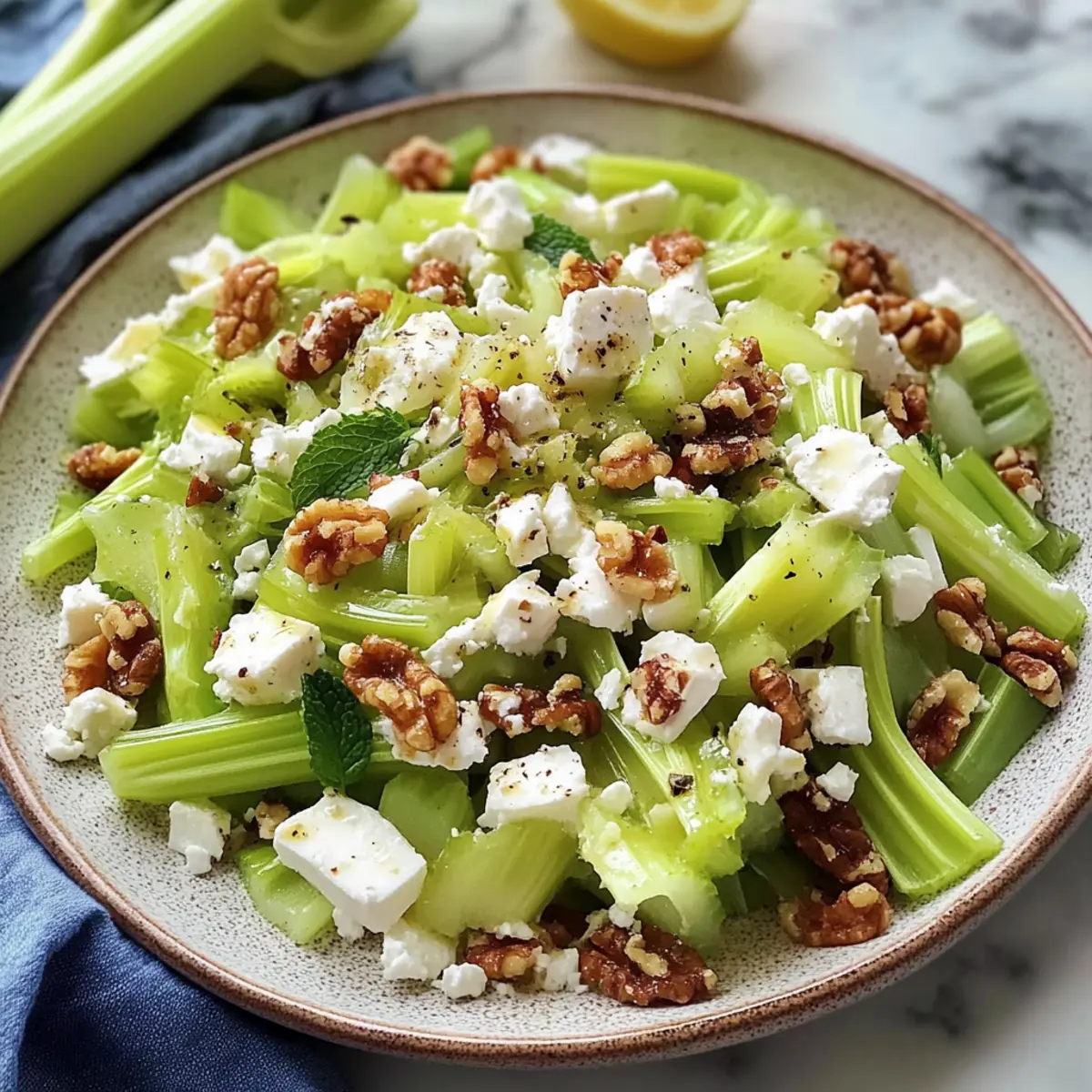Walnut Celery Salad with Feta