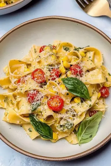 Pappardelle Pasta with Corn