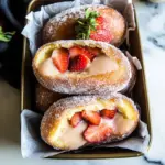 Strawberry Custard Filled Donuts