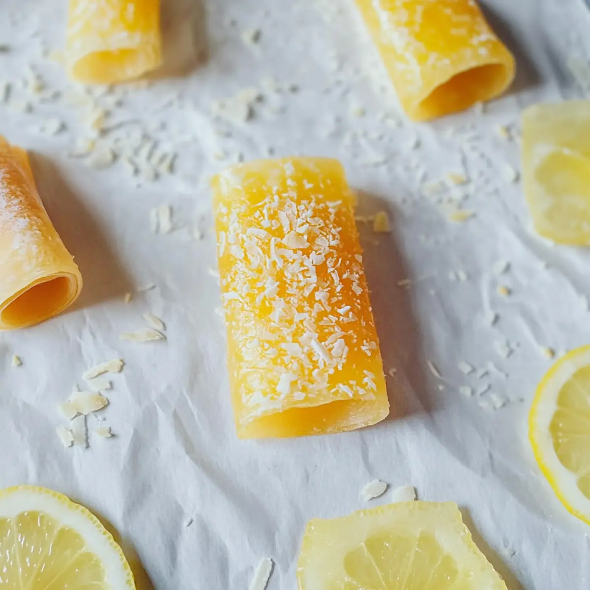 Homemade Fruit Roll-Ups: Lemon and Coconut