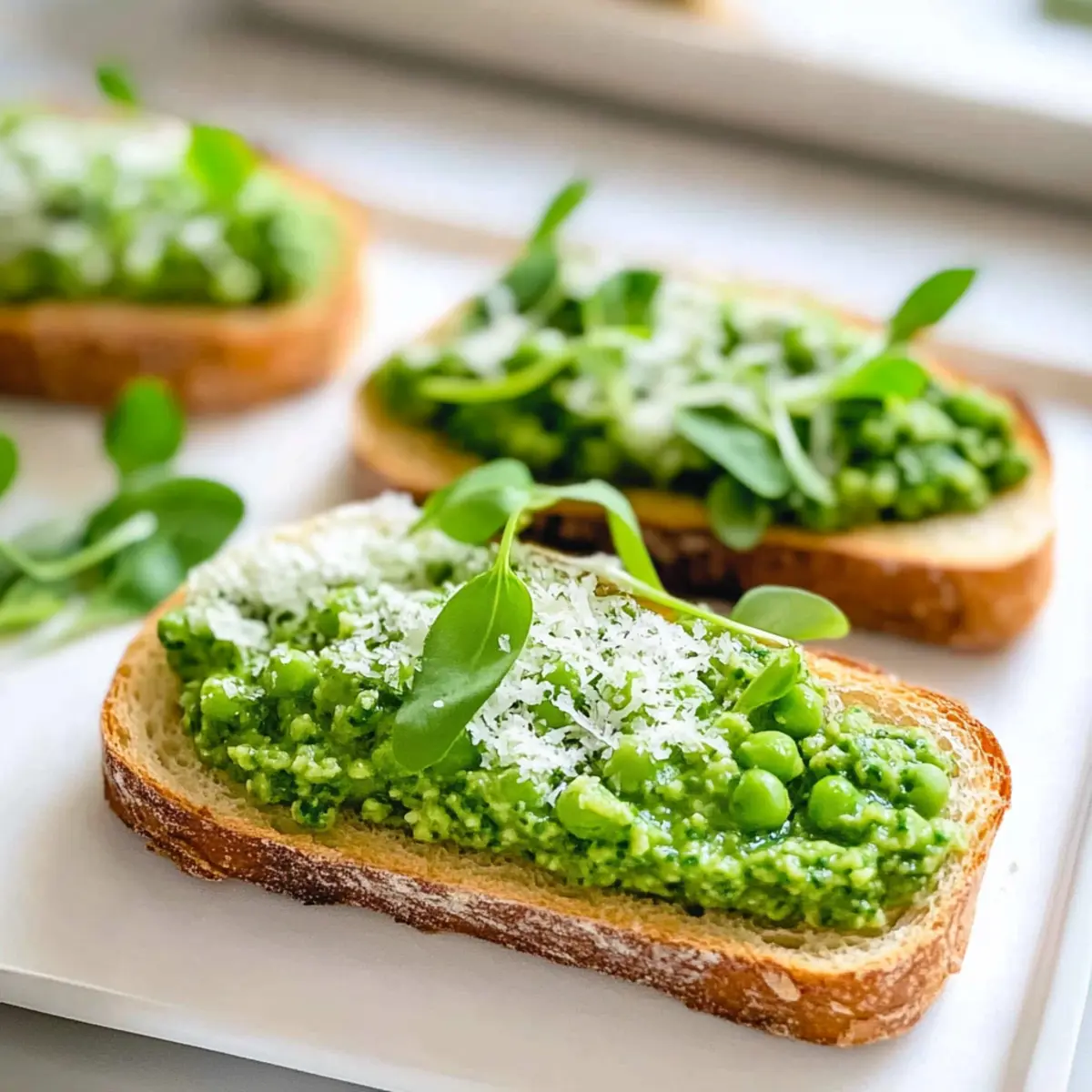 Pea Bruschetta (Pea Crostini)