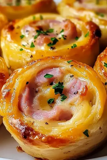 Easter Ham and Cheddar Pinwheels