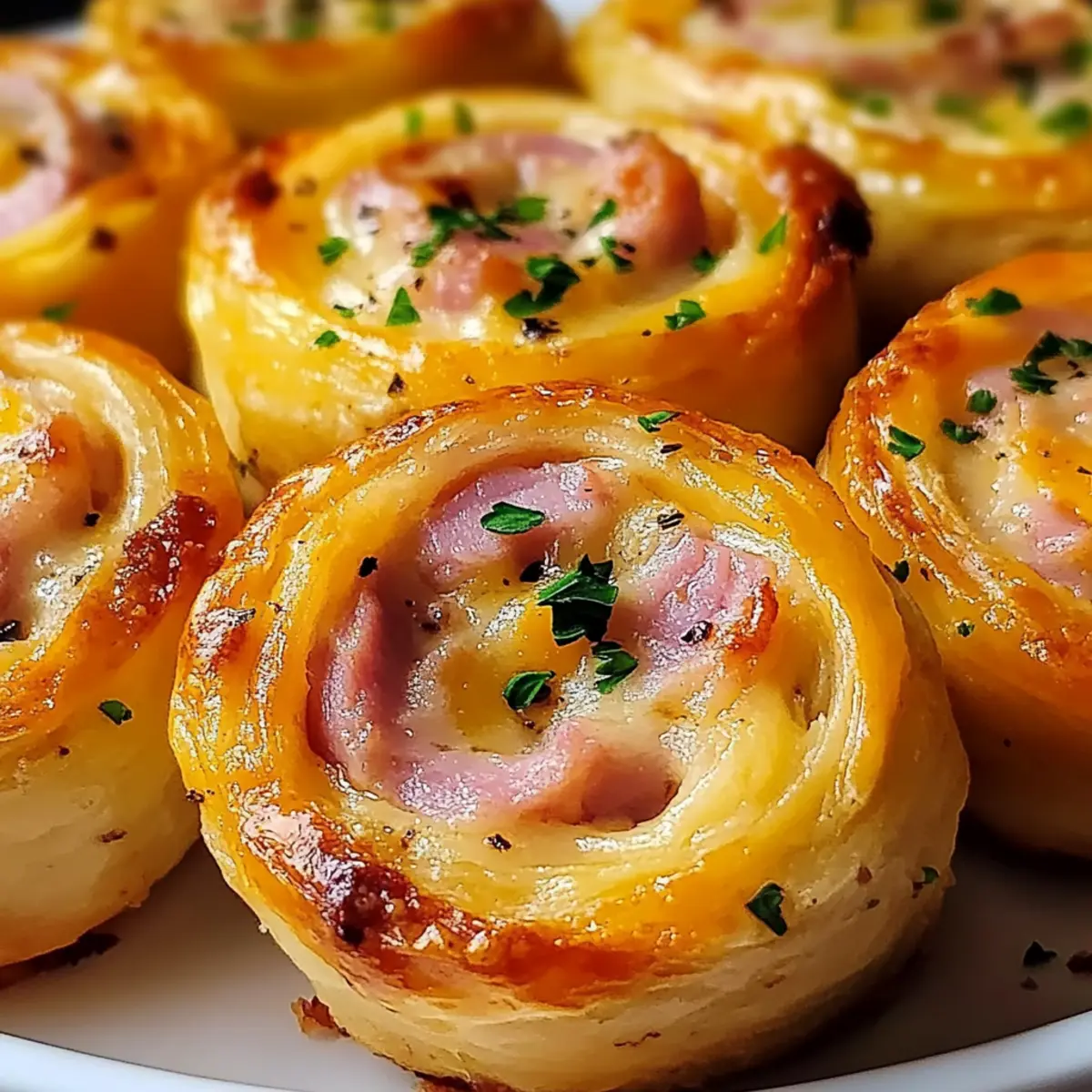 Easter Ham and Cheddar Pinwheels