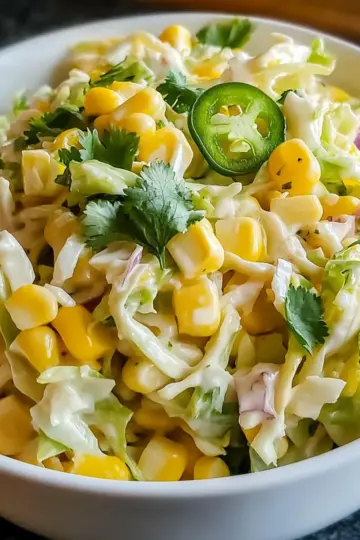 Jalapeno Corn Coleslaw