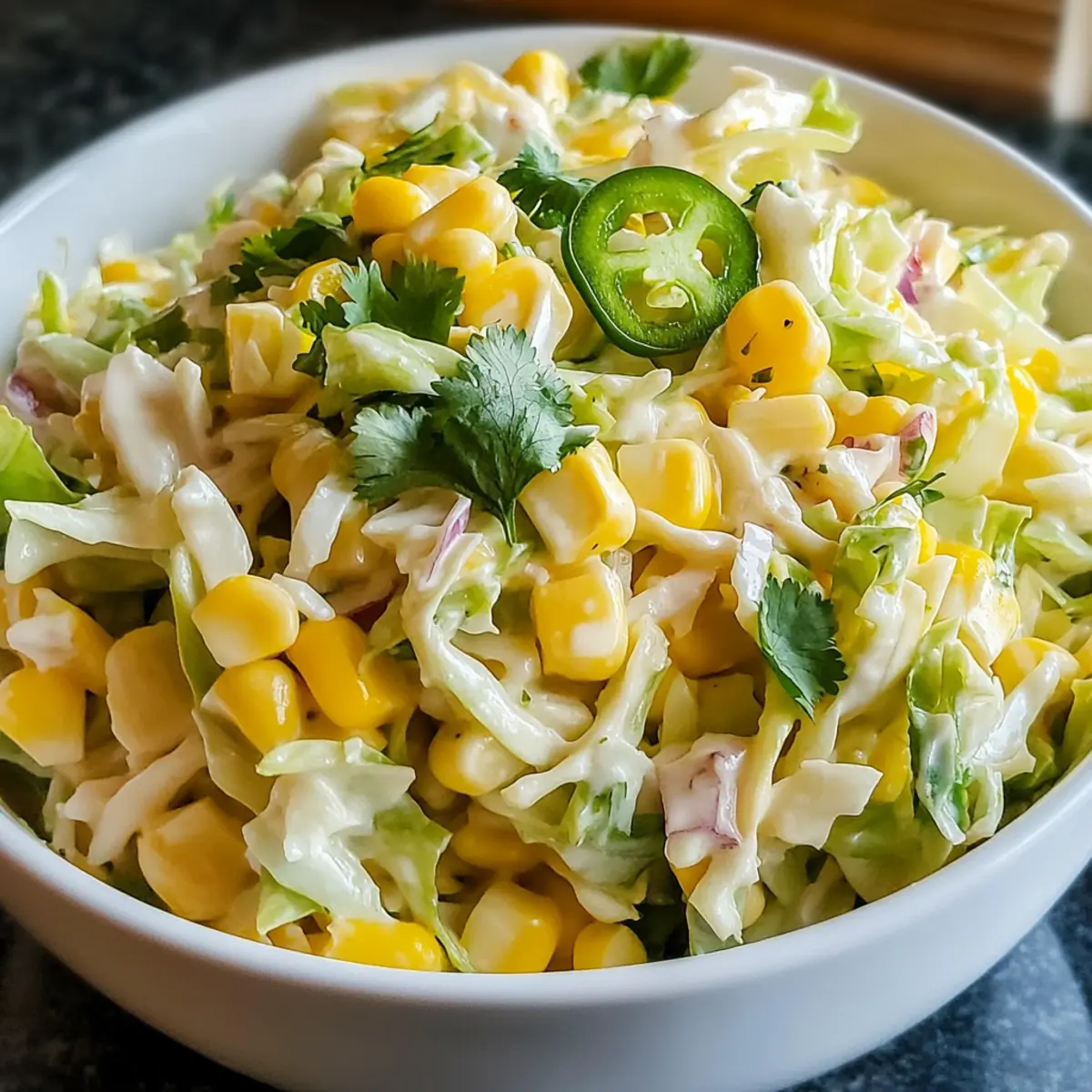 Jalapeno Corn Coleslaw