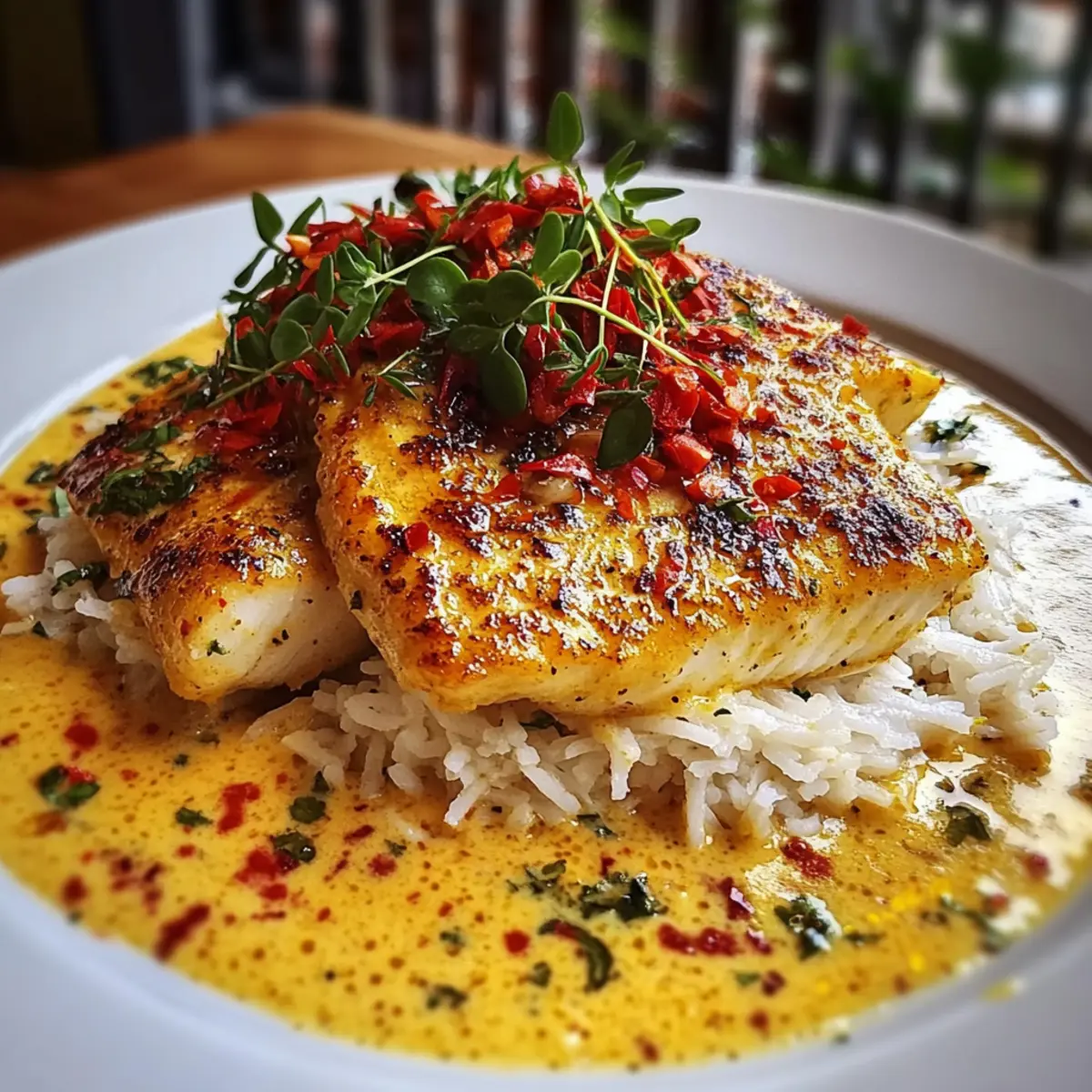 Tropical Grouper with Spicy Coconut