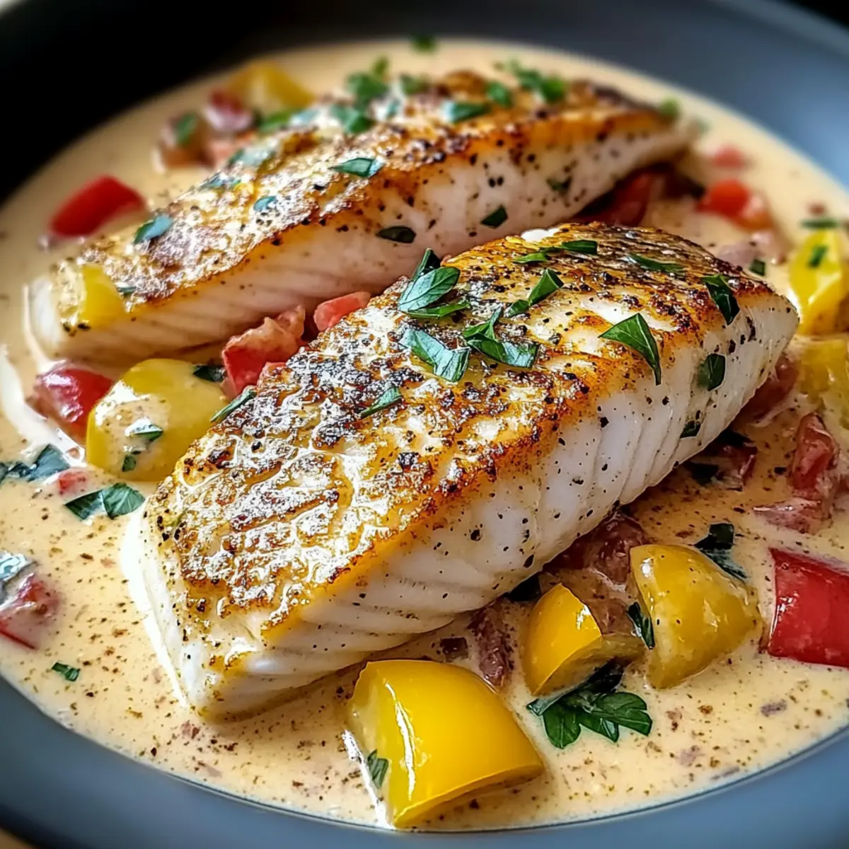 Red Snapper with Creamy Creole Sauce