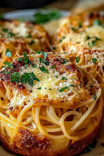 Spaghetti Garlic Bread
