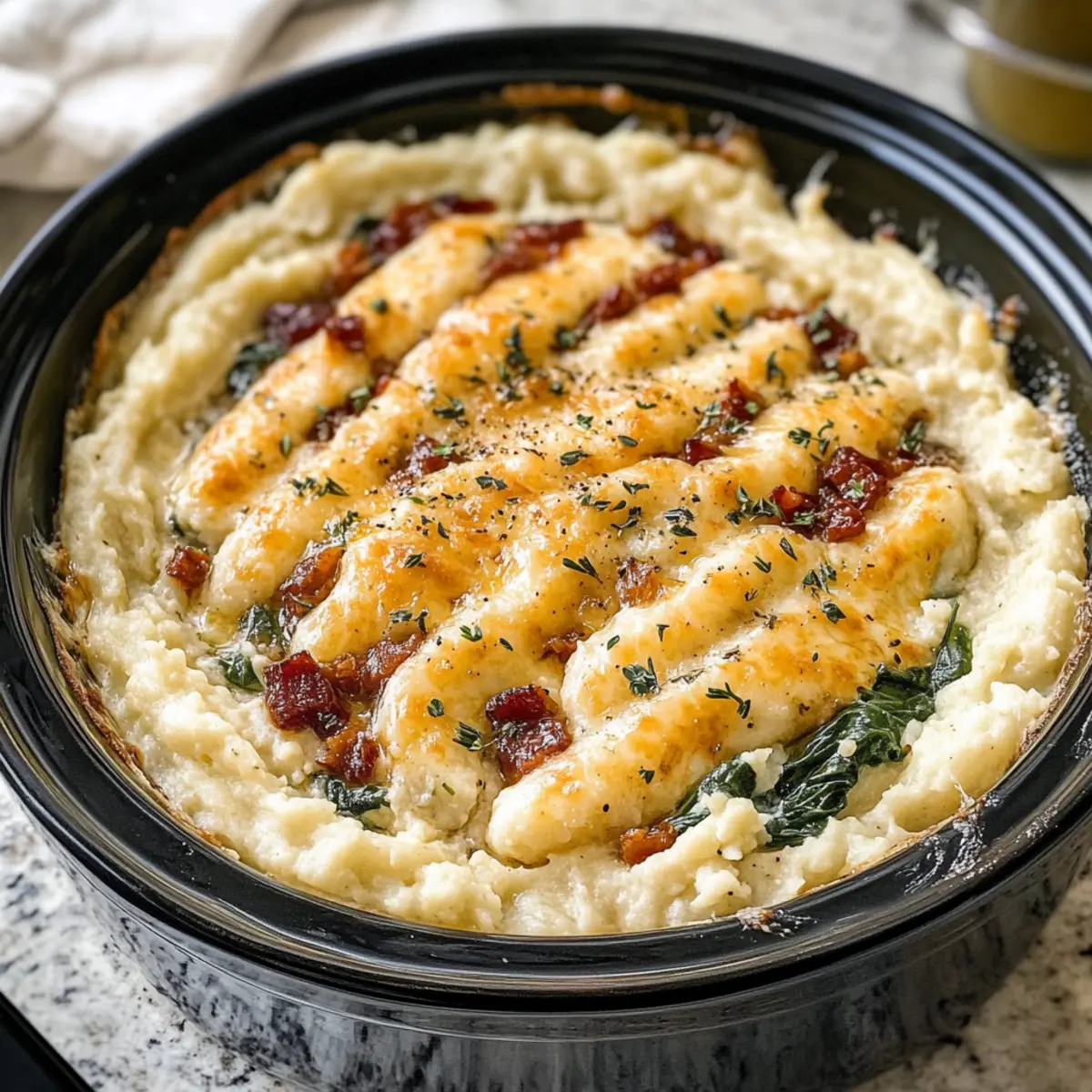 Creamy Goat Cheese Chicken Cavatelli