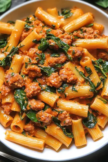 Creamy Sausage Rigatoni