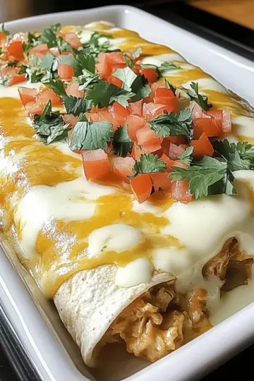Creamy Queso Chicken Enchiladas