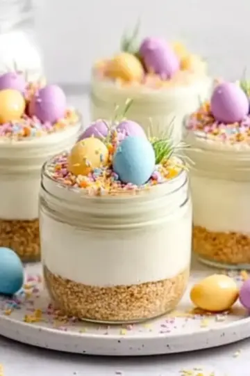 Mini Easter Cheesecake Jars