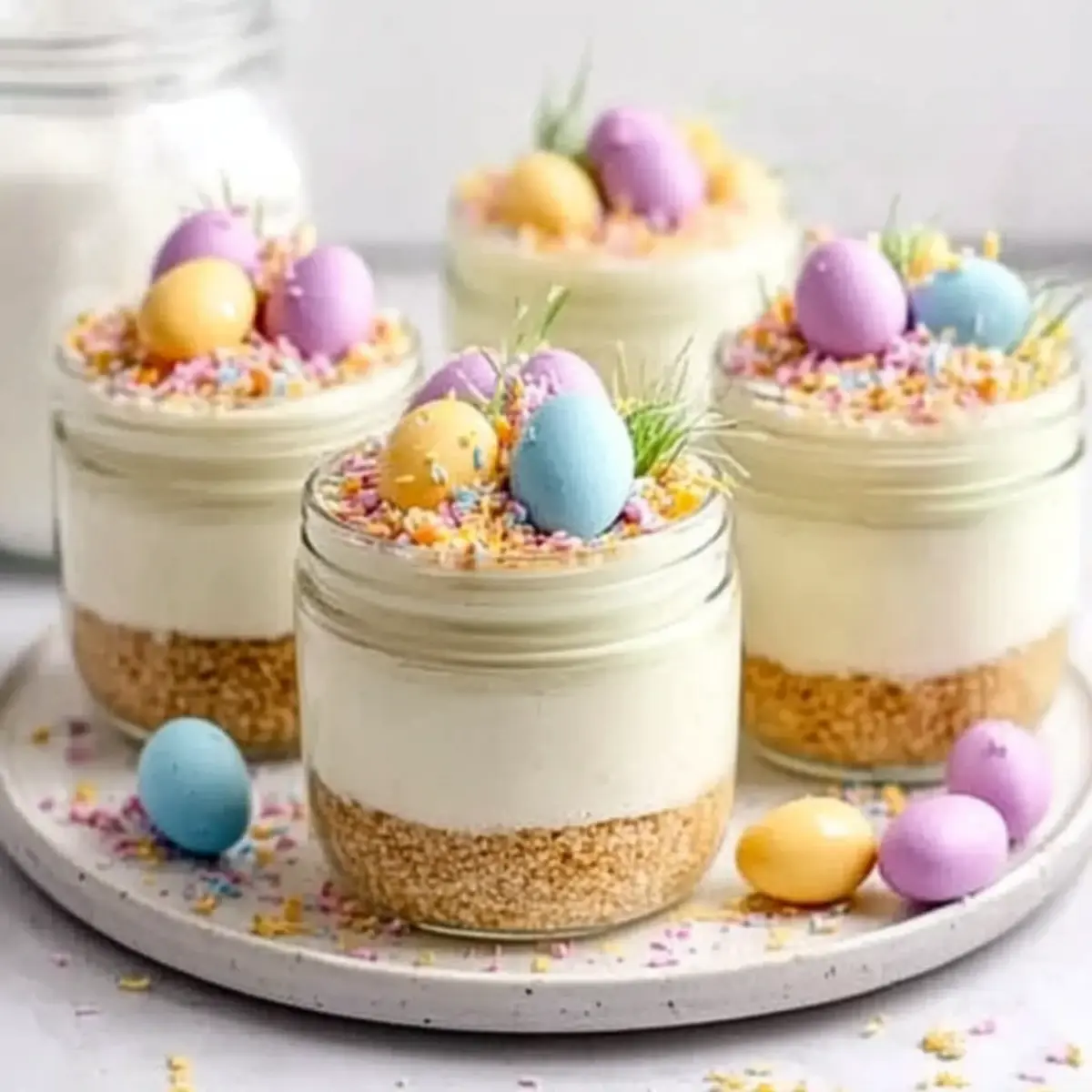 Mini Easter Cheesecake Jars