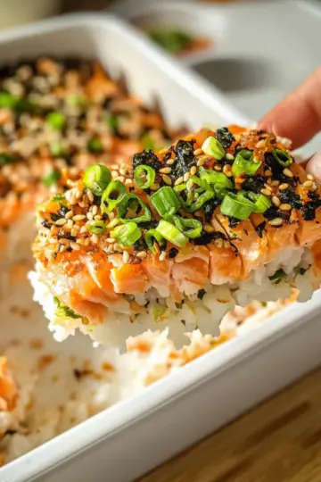 Salmon Sushi Bake