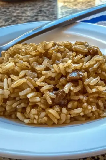 French Onion and Beef Consomme Rice