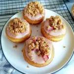 Rhubarb Crumble Streusel Donuts