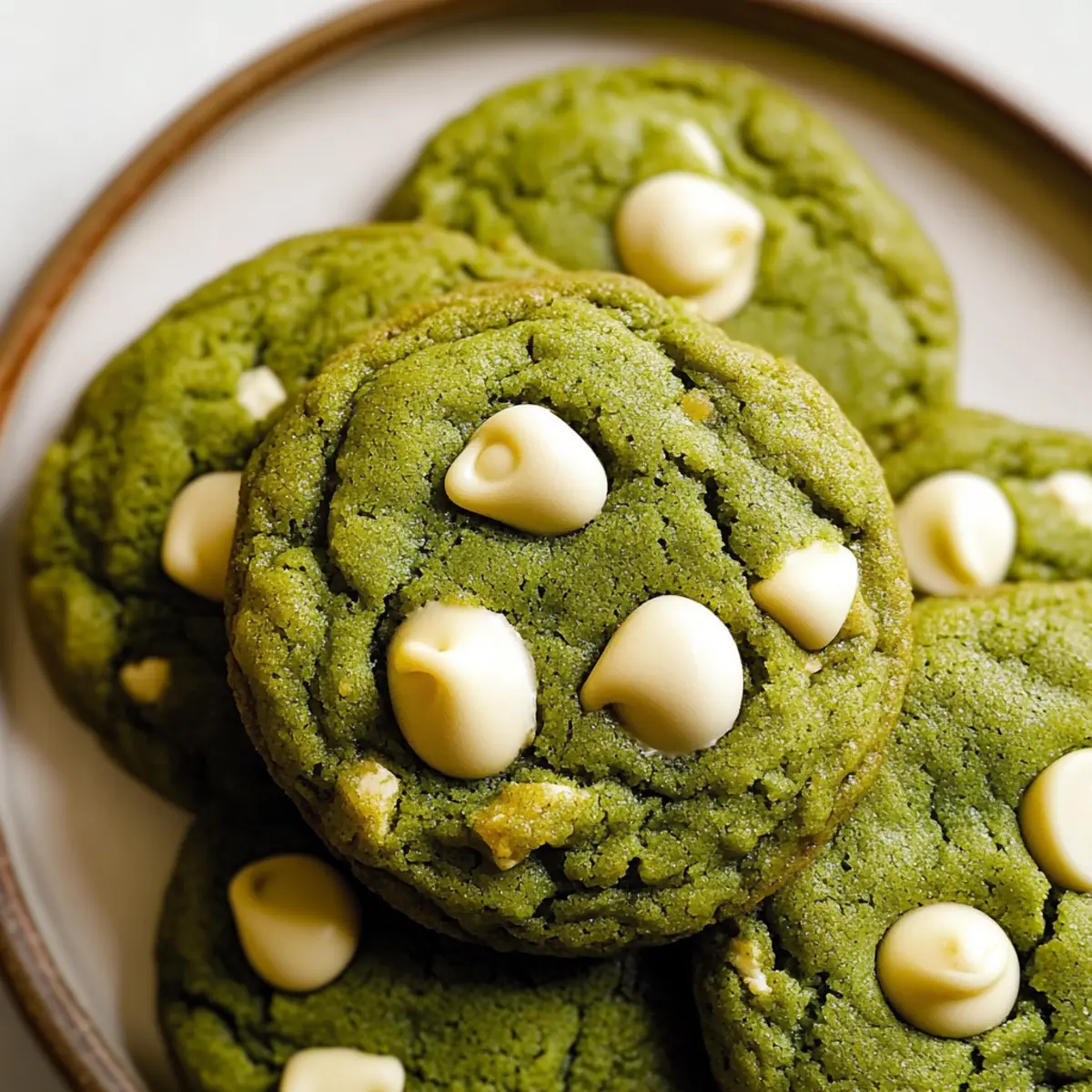 Chewy Matcha White Chocolate Chip Cookies