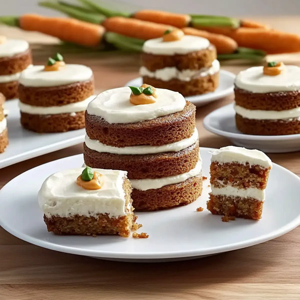 Carrot Cake Mini Stacks with Cream Cheese Frosting