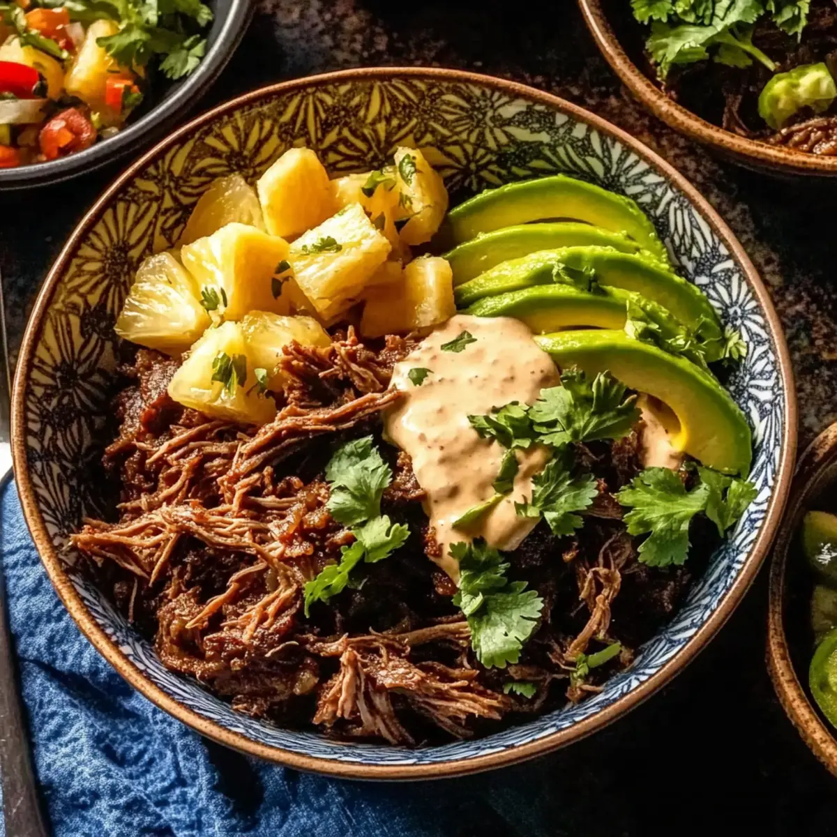 Crockpot Chipotle Pineapple Pot Roast Bowl