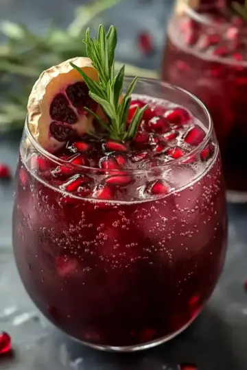 Pomegranate Ginger Spritz Mocktail