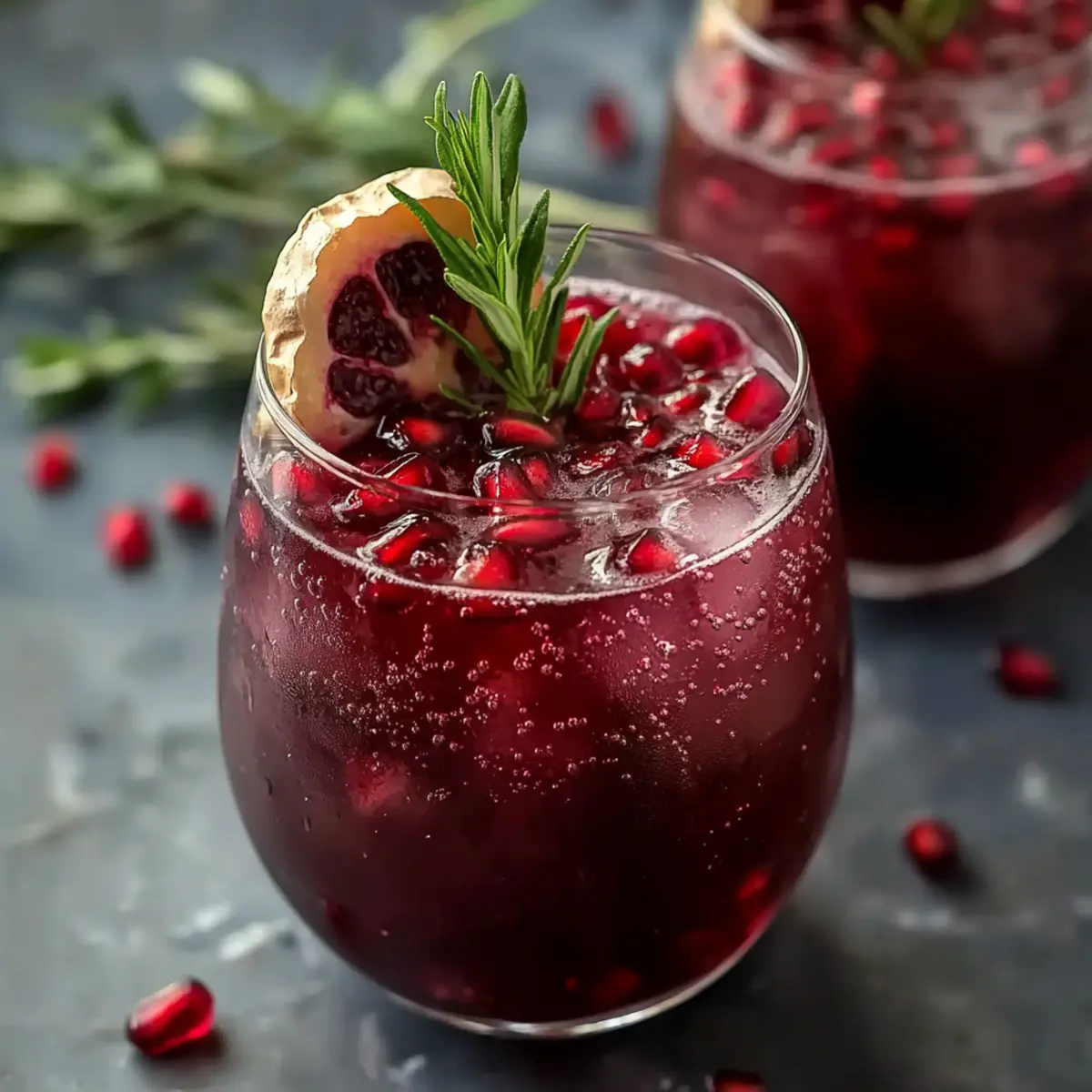 Pomegranate Ginger Spritz Mocktail