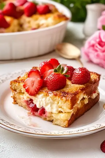 Strawberry Cream Cheese French Toast Bake