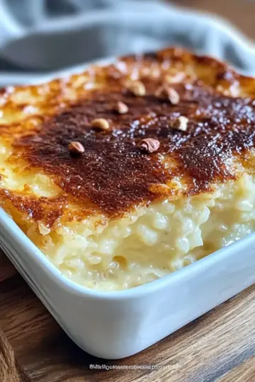 Condensed Milk Baked Rice Pudding