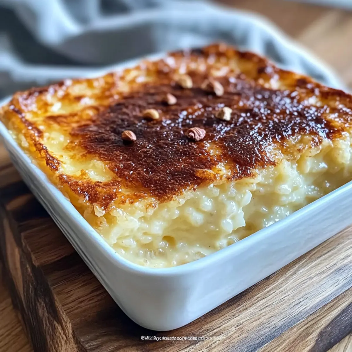 Condensed Milk Baked Rice Pudding