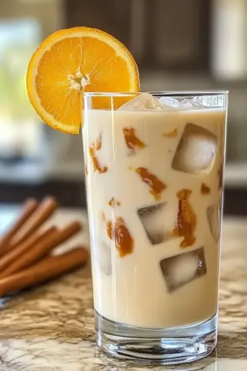 Iced Orange Cinnamon Milk Tea