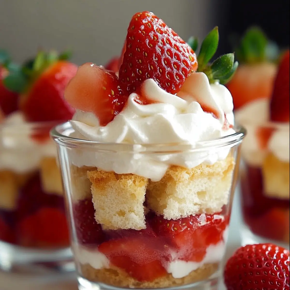 Strawberry Shortcake Dessert Cups