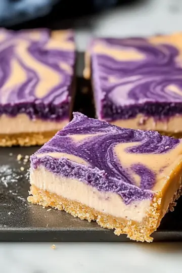 Decadent Ube Cheesecake Bars