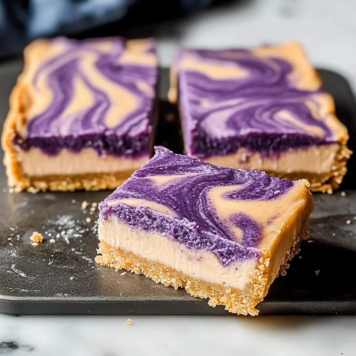 Decadent Ube Cheesecake Bars