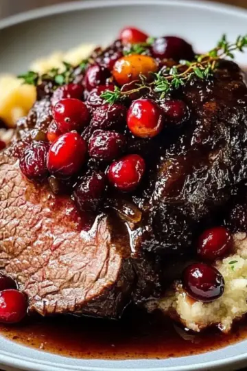 Tender Balsamic Cranberry Beef Roast