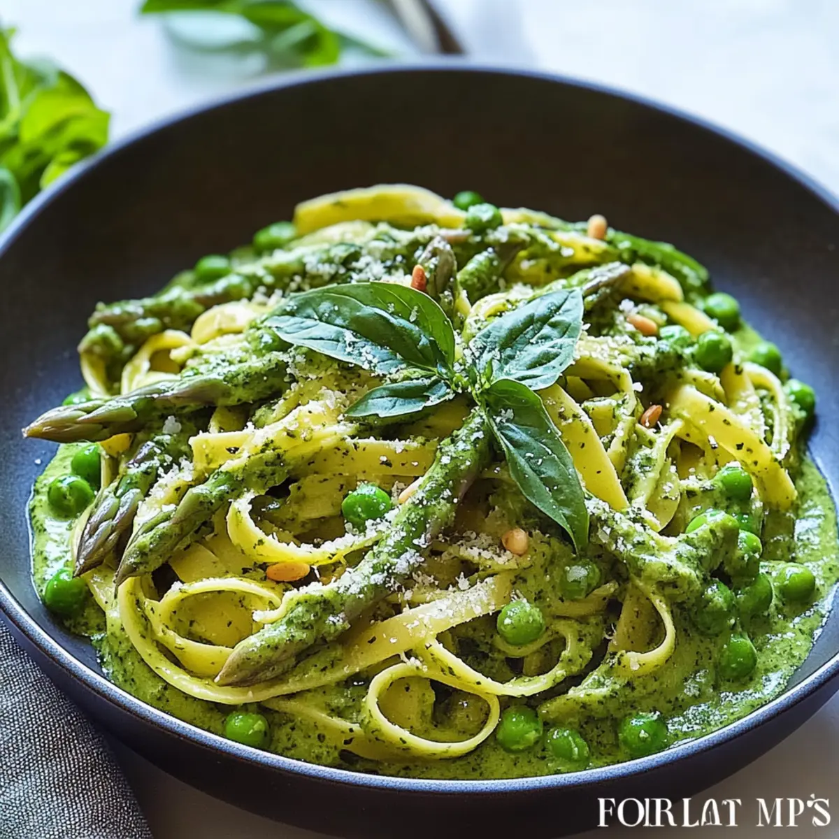 Fettuccine With Creamy Spinach Sauce